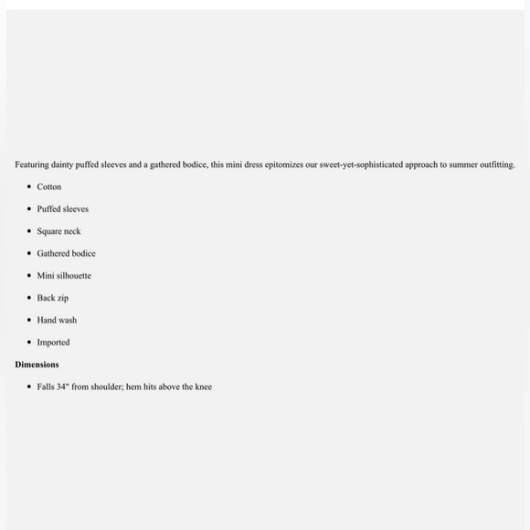 New w Tag: Anthropologie Puff Sleeve Gingham Dress. Size Large - Picture 10 of 11